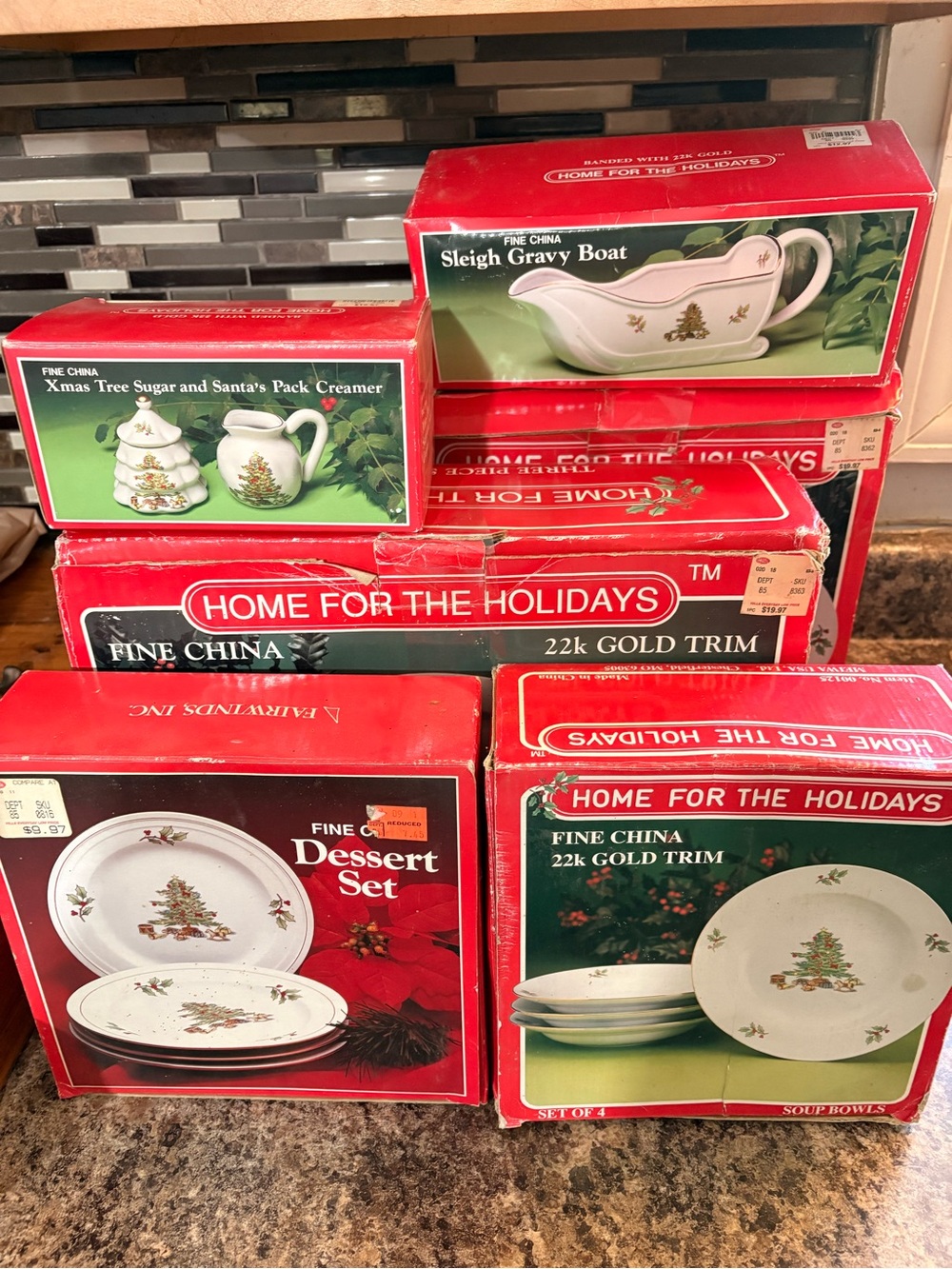 Vintage Holiday Dinner Set **RARE FIND**